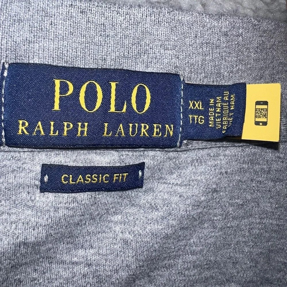Polo Ralph Lauren Shirt Men's 2XL XXL Heather Gray Flesh‎ Pony Classic Fit Polo